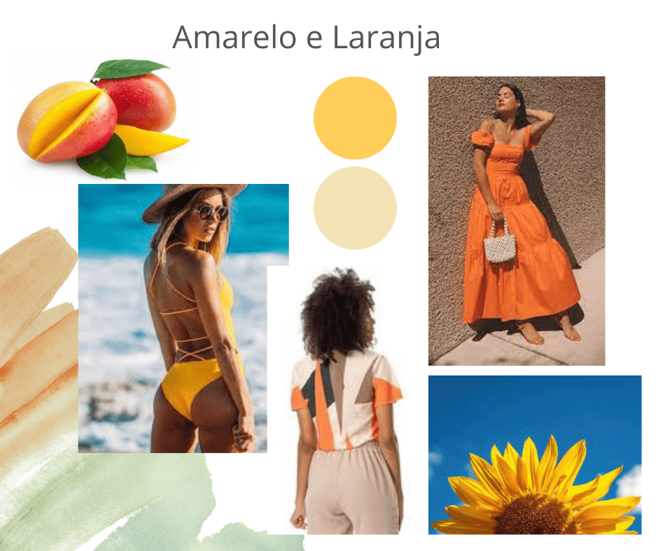 Cores verão 2022 amarelo e laranja